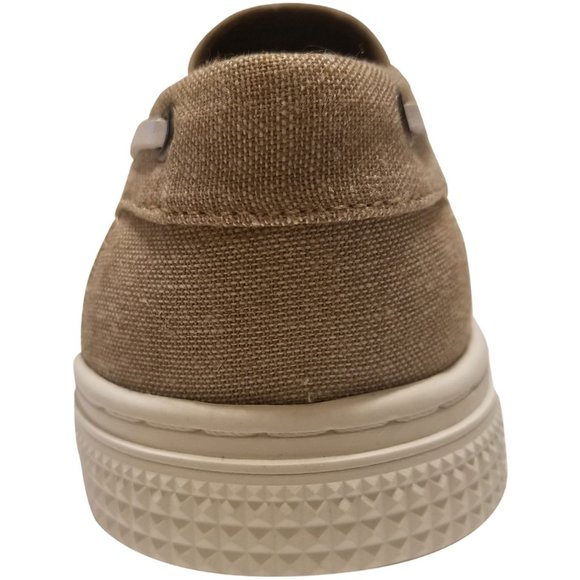 Kenneth Cole Reaction Men's Ankir Canvas Slip-on Boat Shoes Sand Beige - Picture 3 of 6